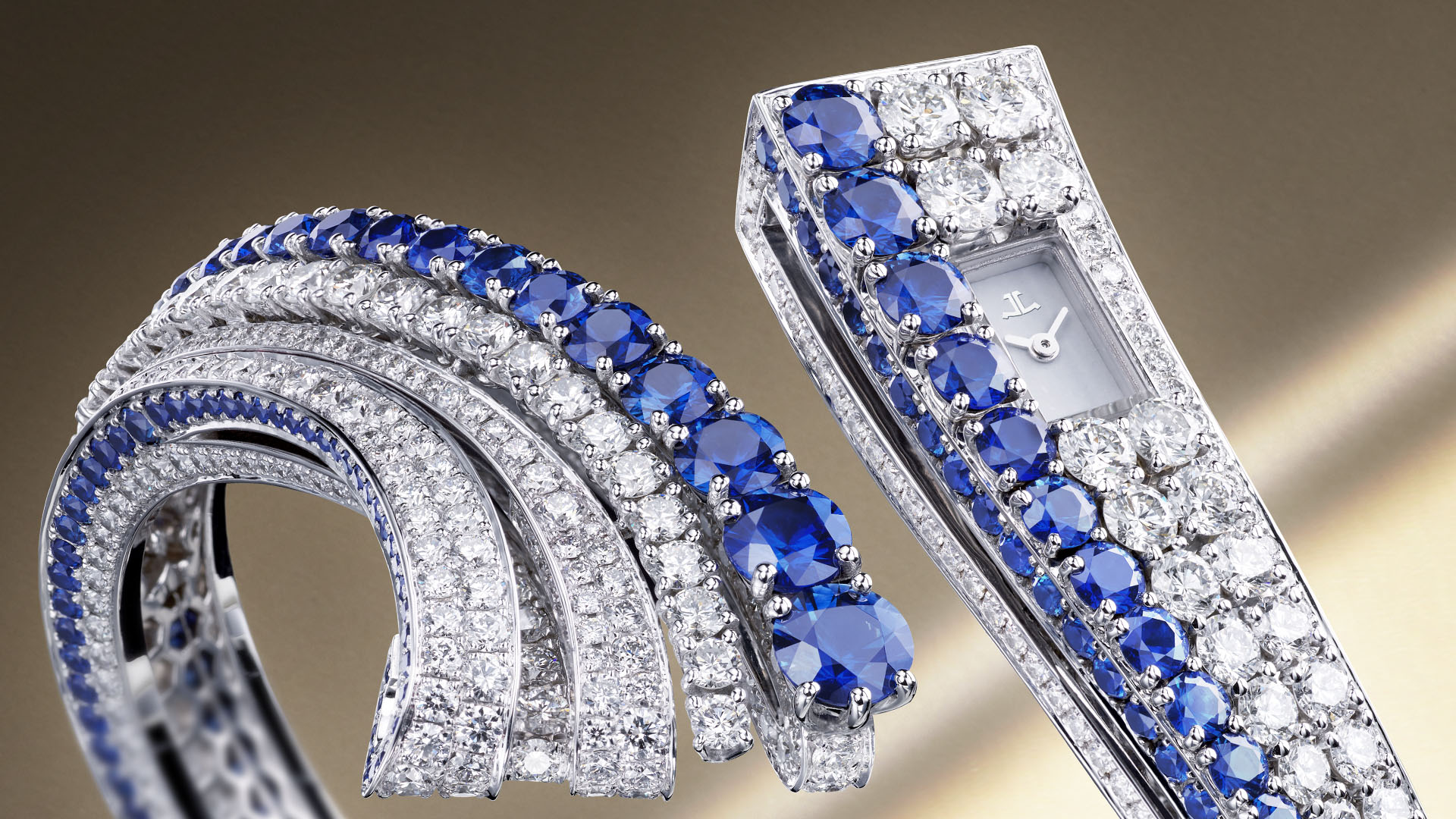 JLC 101 Bangle white gold and blue