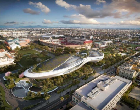 A building with a green roof AI-generated content may be incorrect.