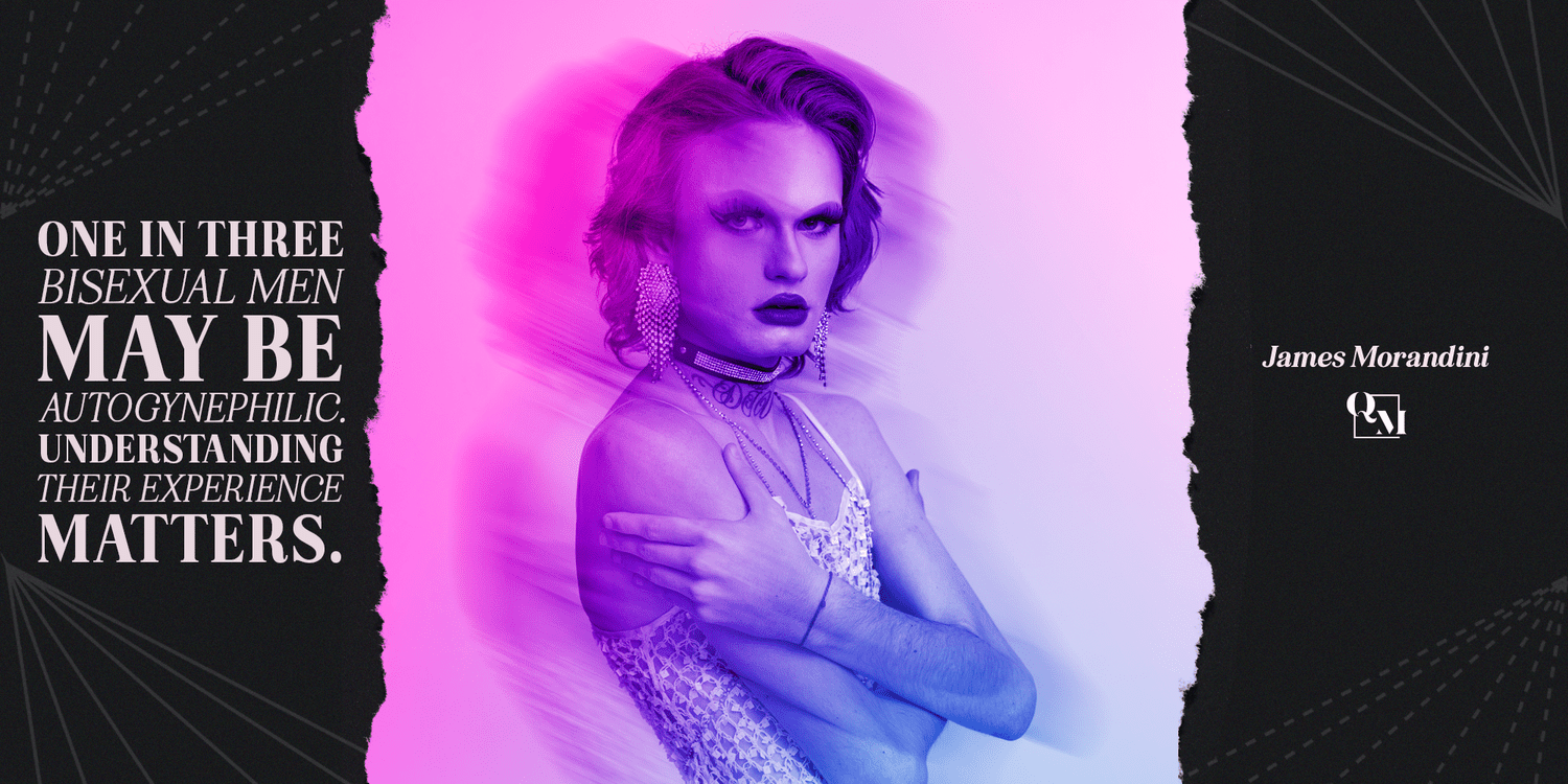 Editorial graphic for One in Three Bisexual Men May Be Autogynephilic.