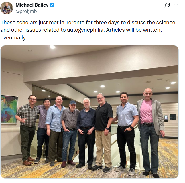Researchers attending a three-day Toronto meeting about the science of autogynephilia in July 2025