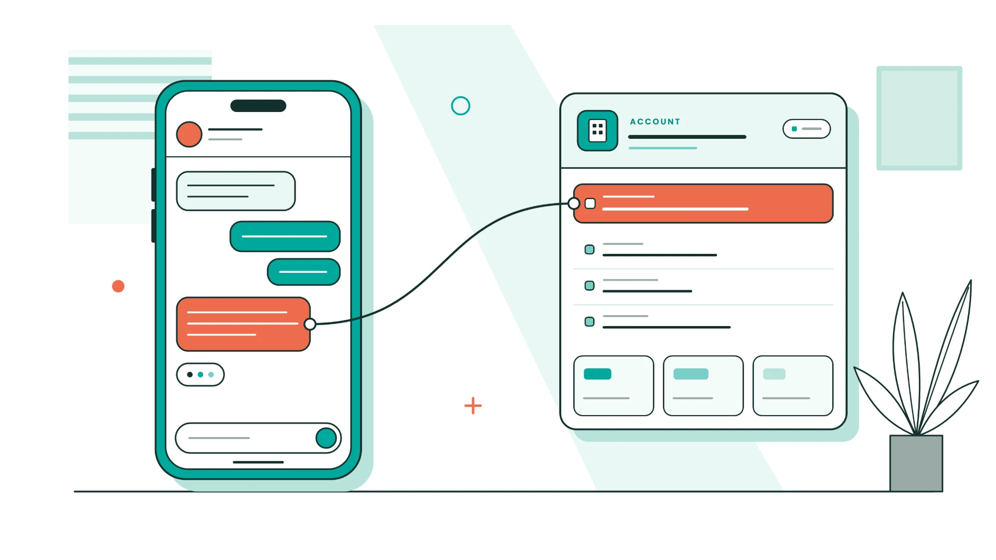 Salesforce Headless 360 connects an AI chat on a phone to a Salesforce account record for pharma and medtech field sales teams.