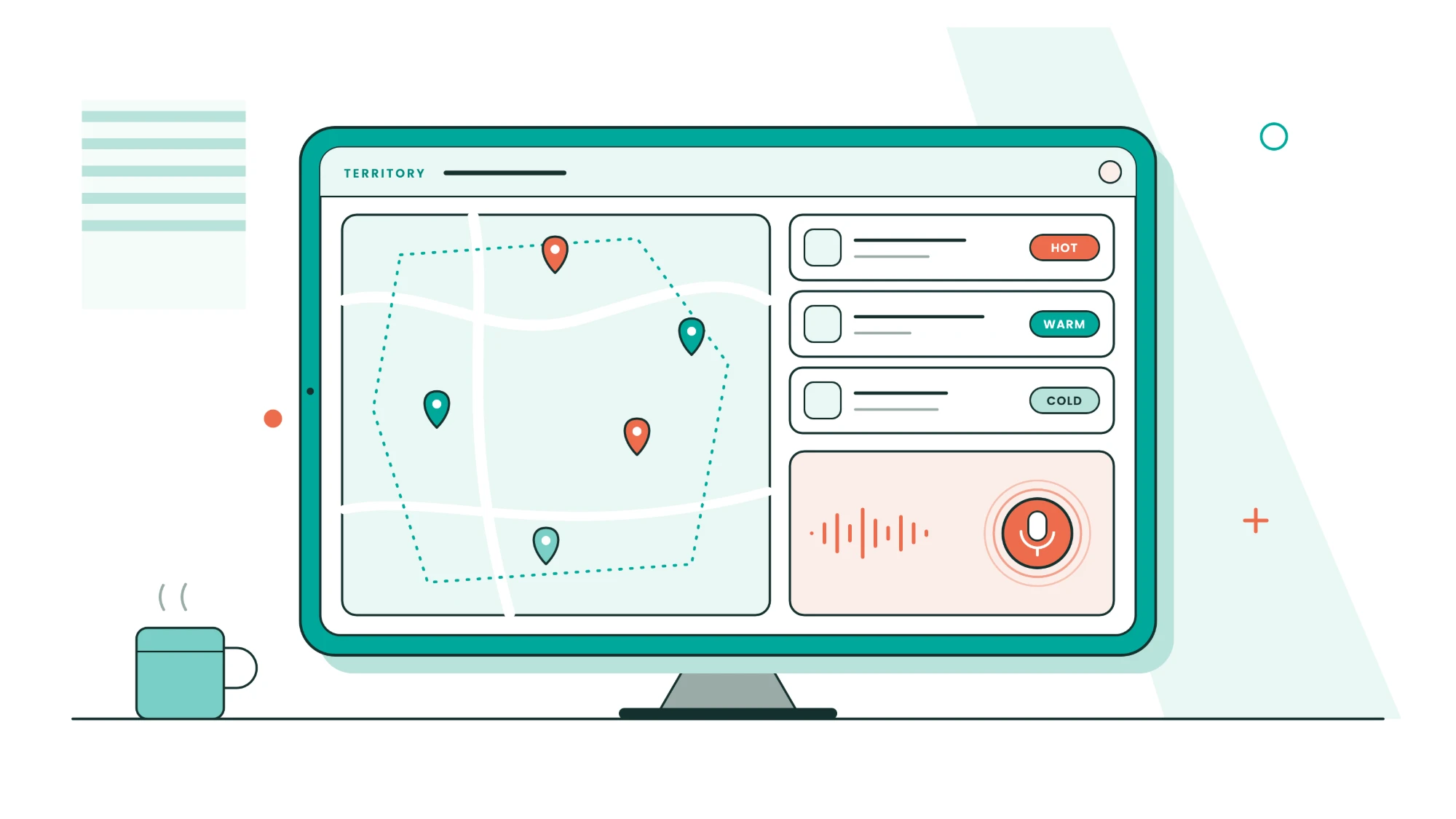Salesforce Life Sciences Cloud territory view for pharma and medtech field teams.