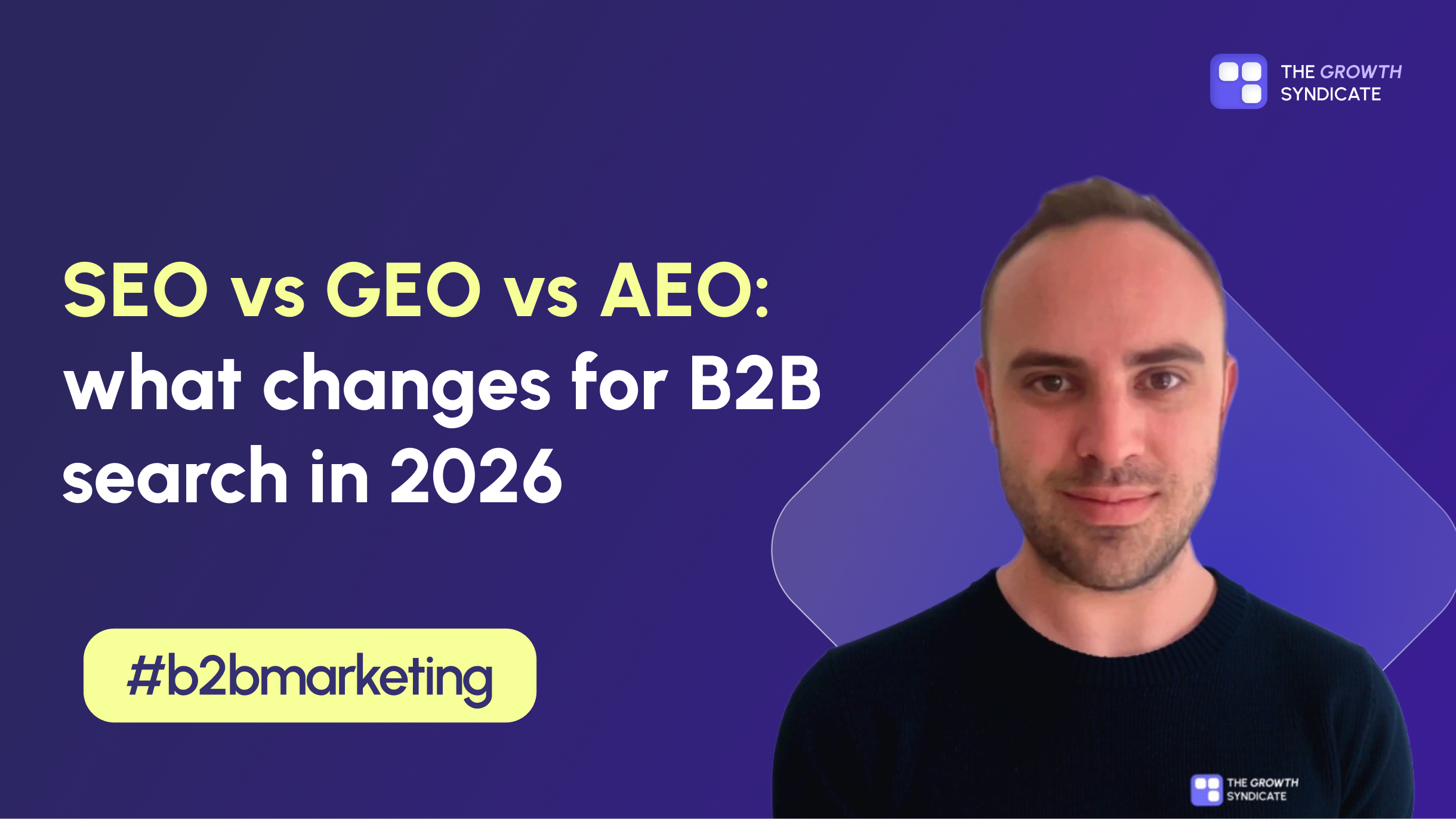 SEO vs GEO vs AEO: what changes for B2B search in 2026