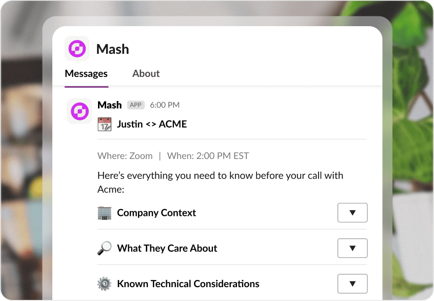 Mash providing information on an upcoming meeting.