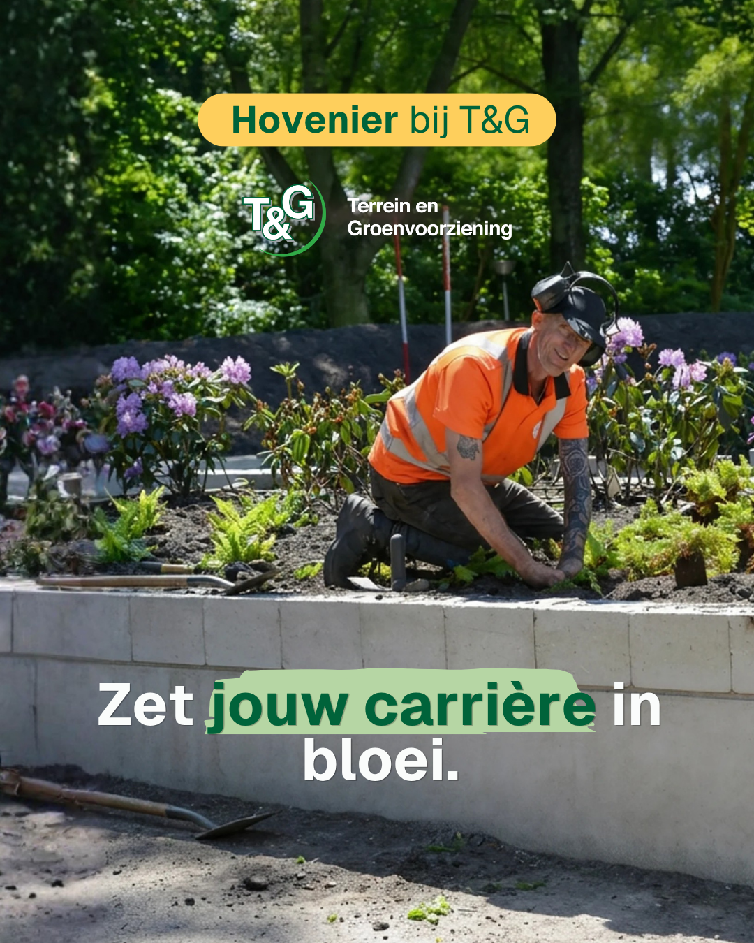 Social campagne voor een hovenier bij T en G