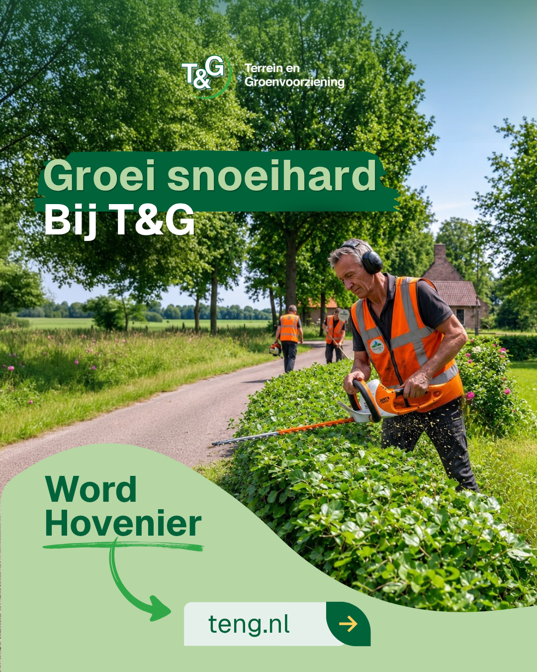Organische wervingspost voor een hovenier bij T en G
