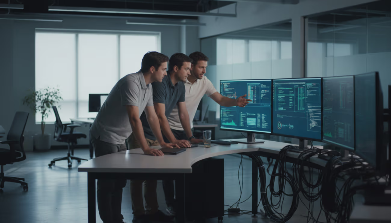 Technical team showcasing managed IT services benefits