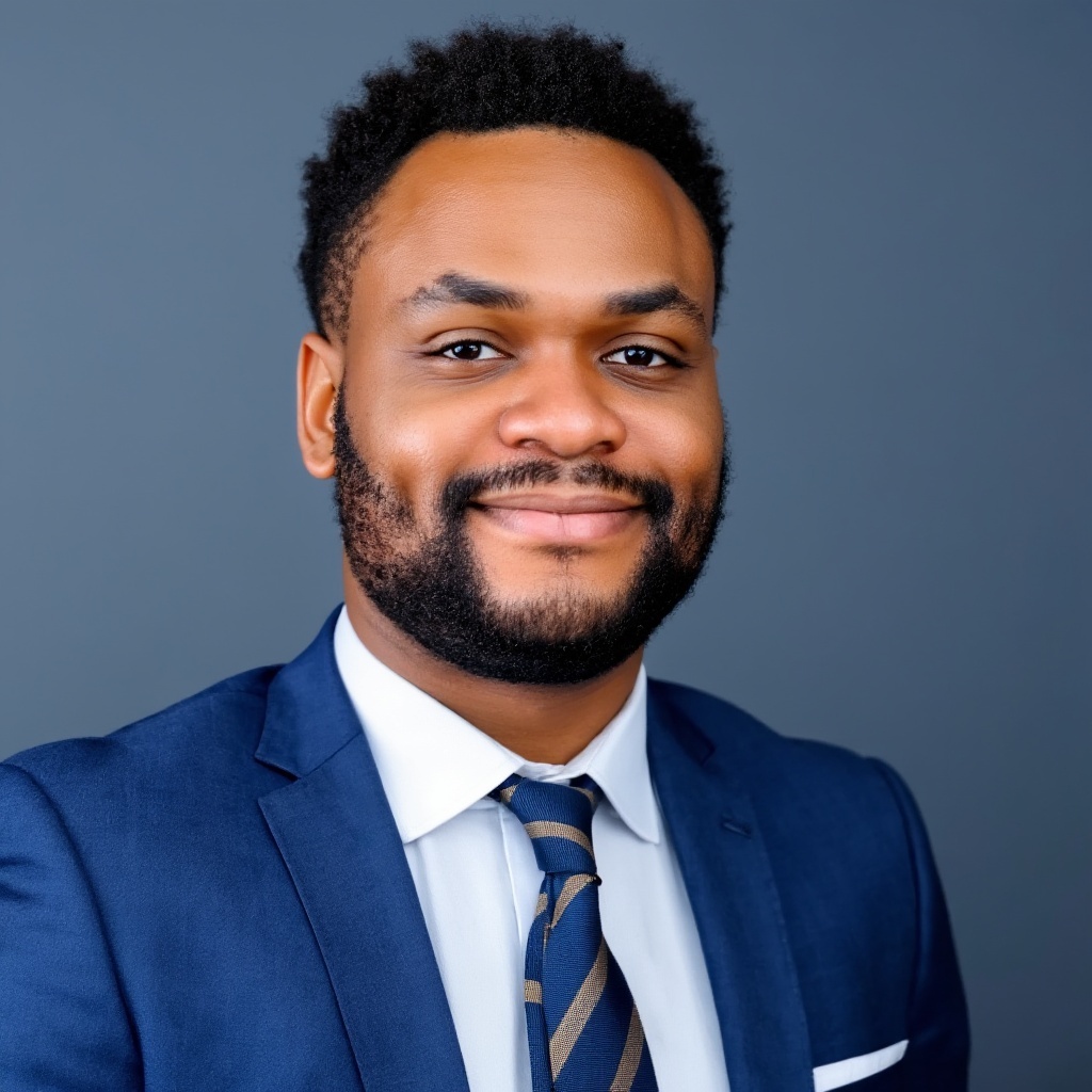 A headshot photo of the partnership strategist, a man with facial hair.