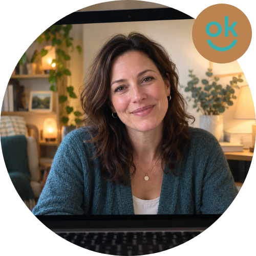 Registered psychologist during an online telehealth consultation