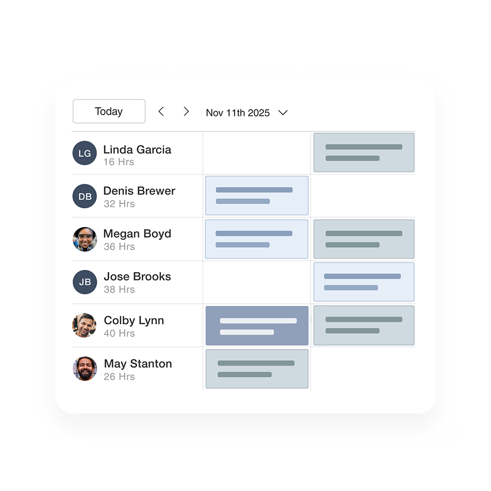 Staff management preview