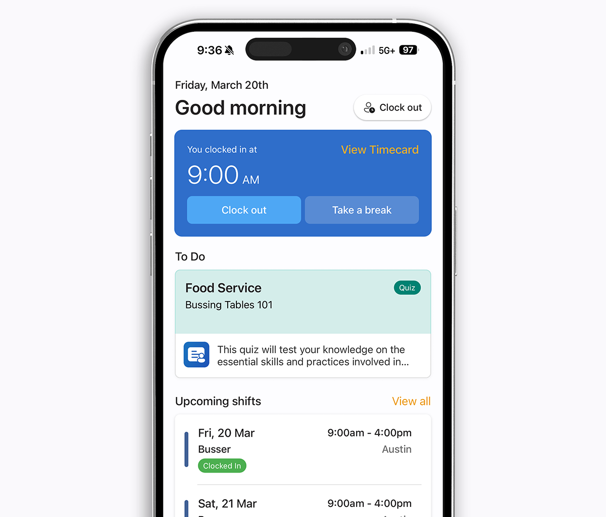 Teamsly mobile app in English