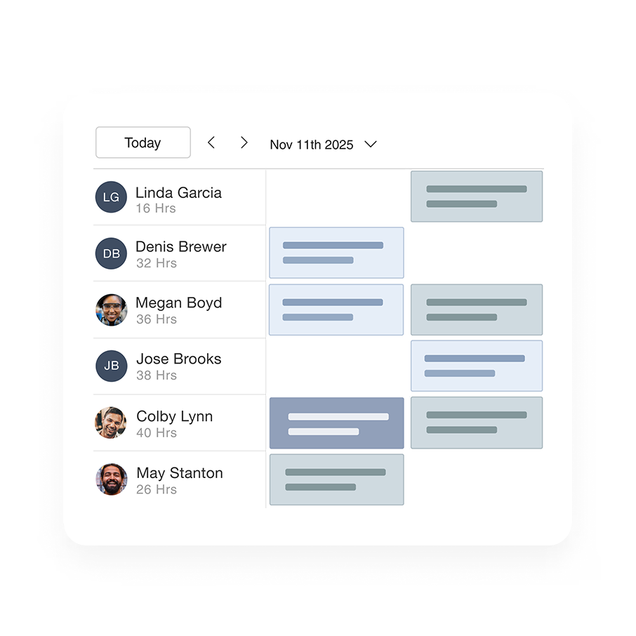 Staff management preview