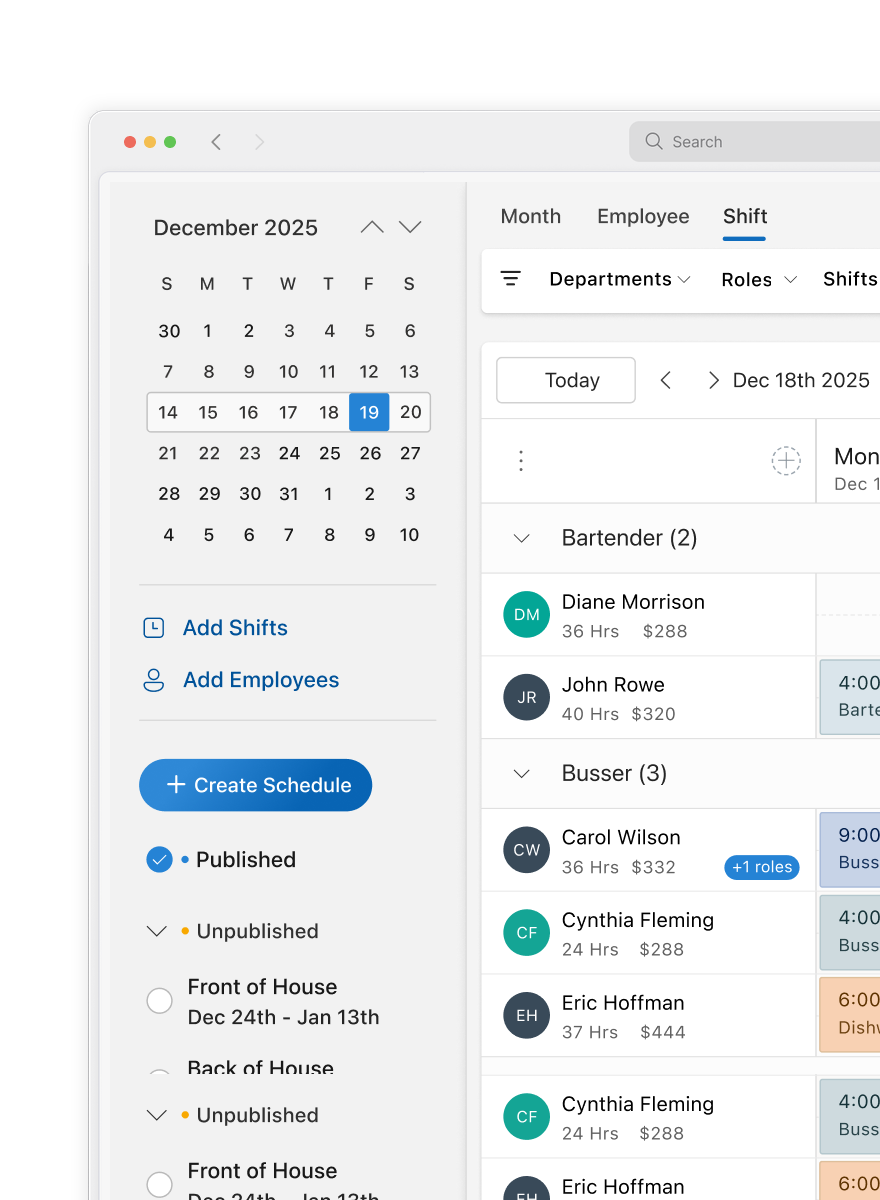 Desktop scheduling preview