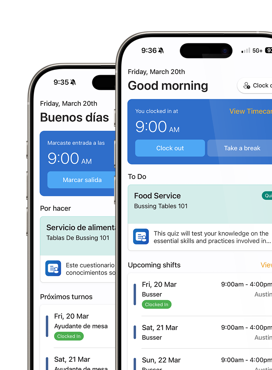 Spanish mobile app preview