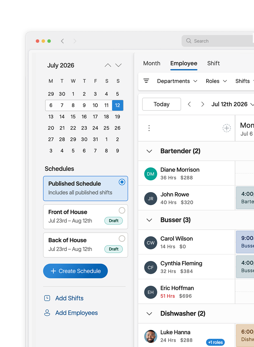 Desktop scheduling preview