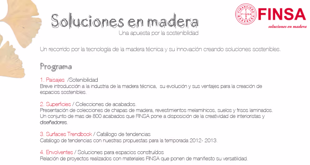 Presentación FINSA: Soluciones en madera