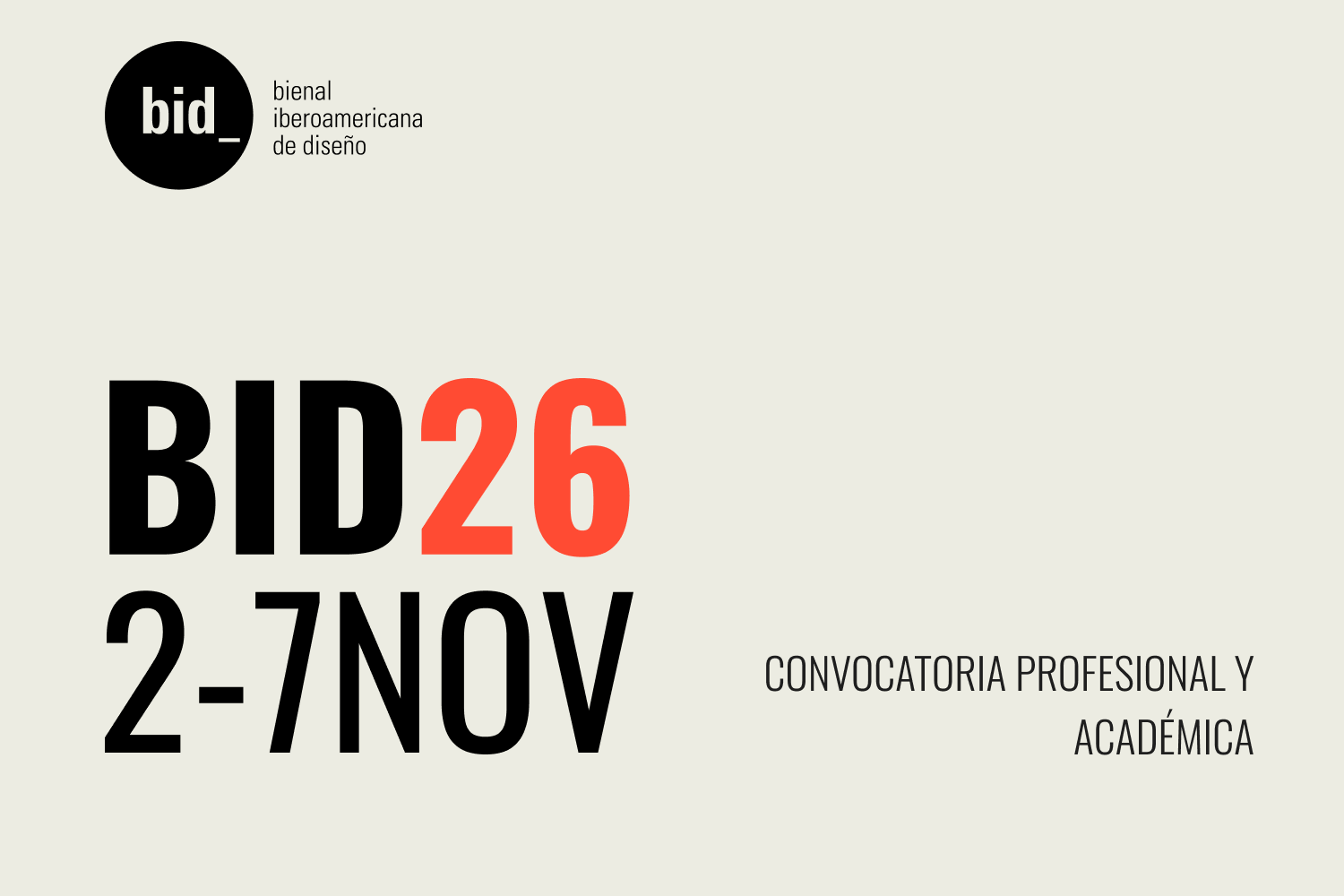 Nueva convocatoria BID26