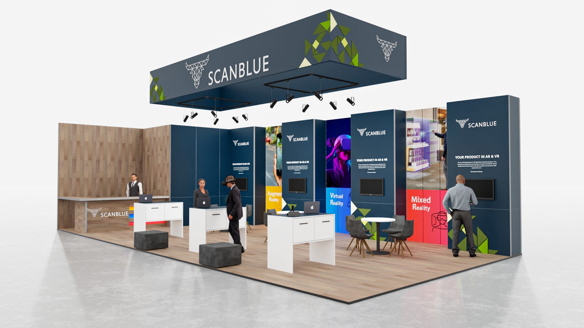 Tư vấn và thiết kế gian hàng tại sự kiện triển lãm - 20m2 - Store Optori