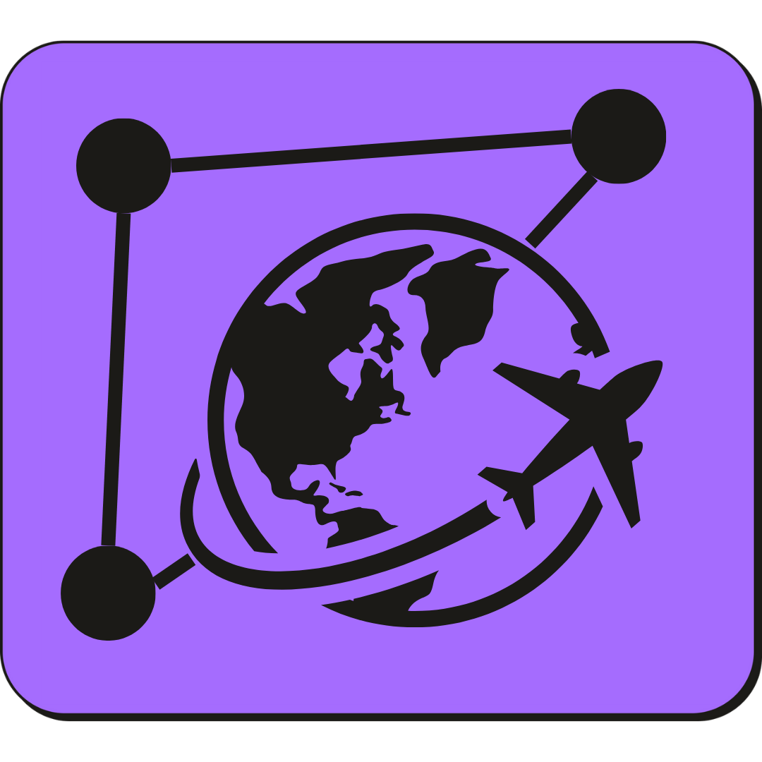 World and flights with connections