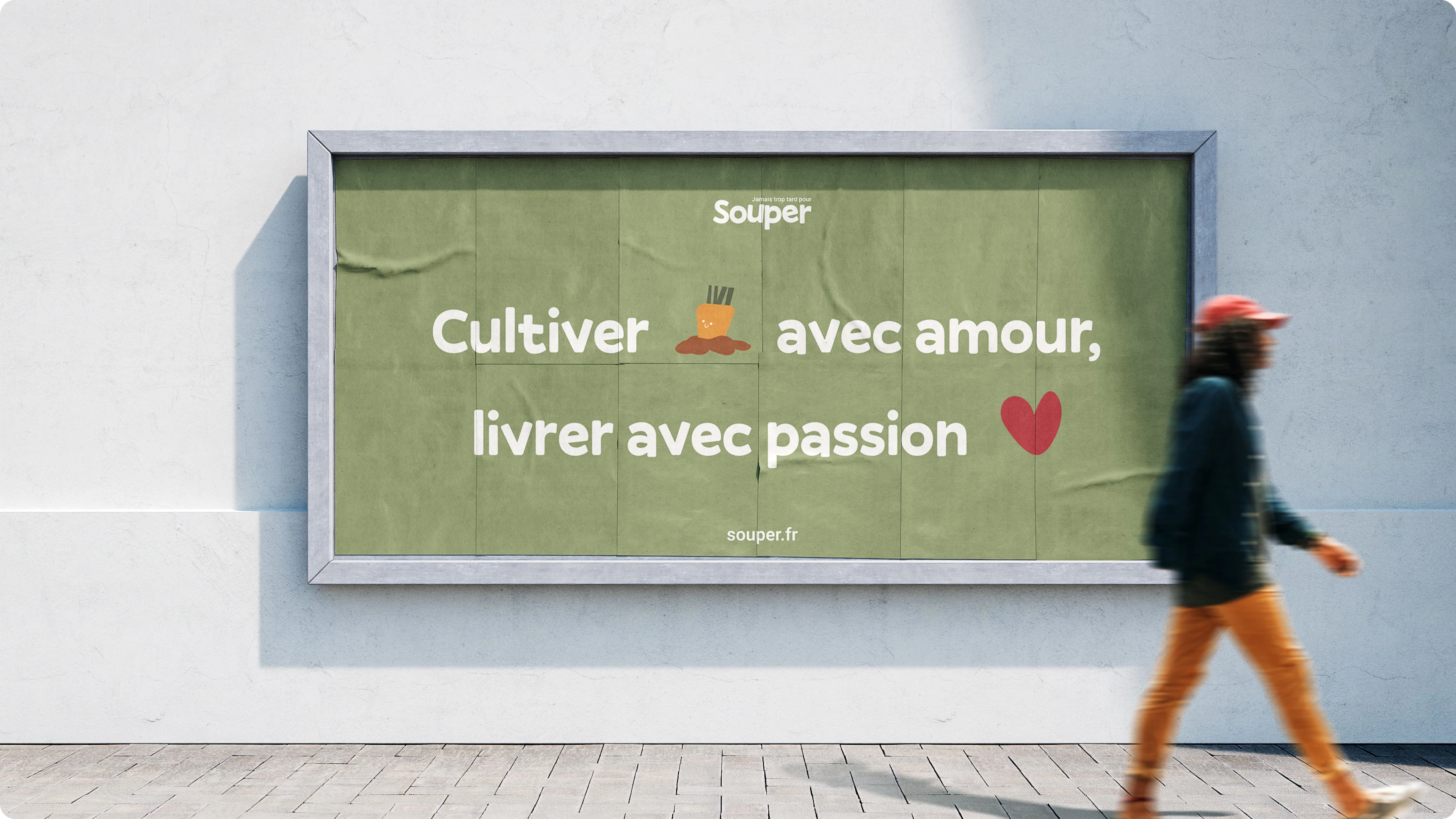 Affiche de rue de la marque Souper