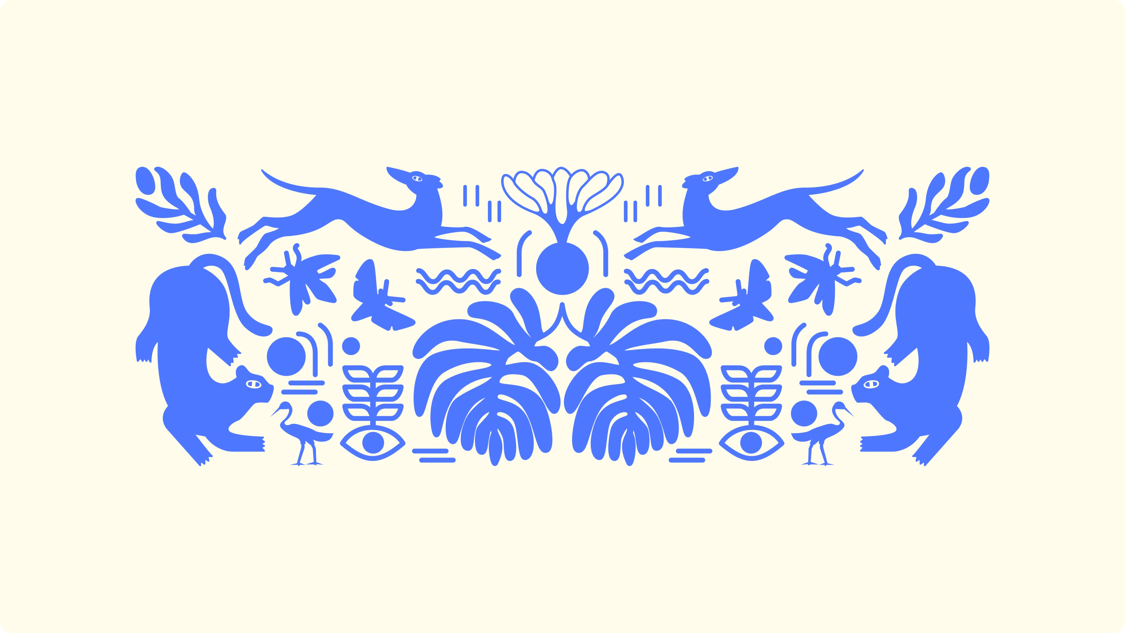 Patren de la Marque les Bains de cléopatre, motif égyptien bleu.