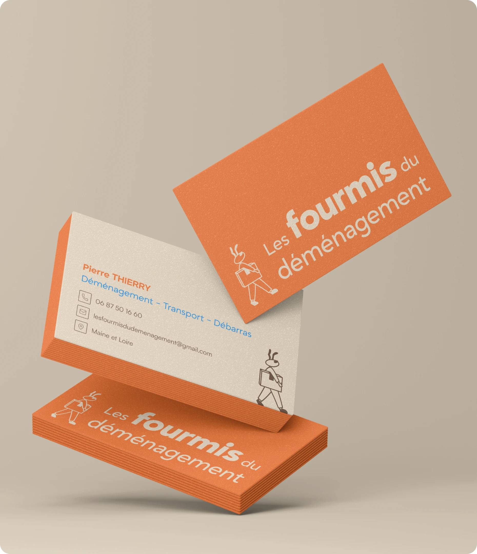 Carte visite Les fourmis du déménagement