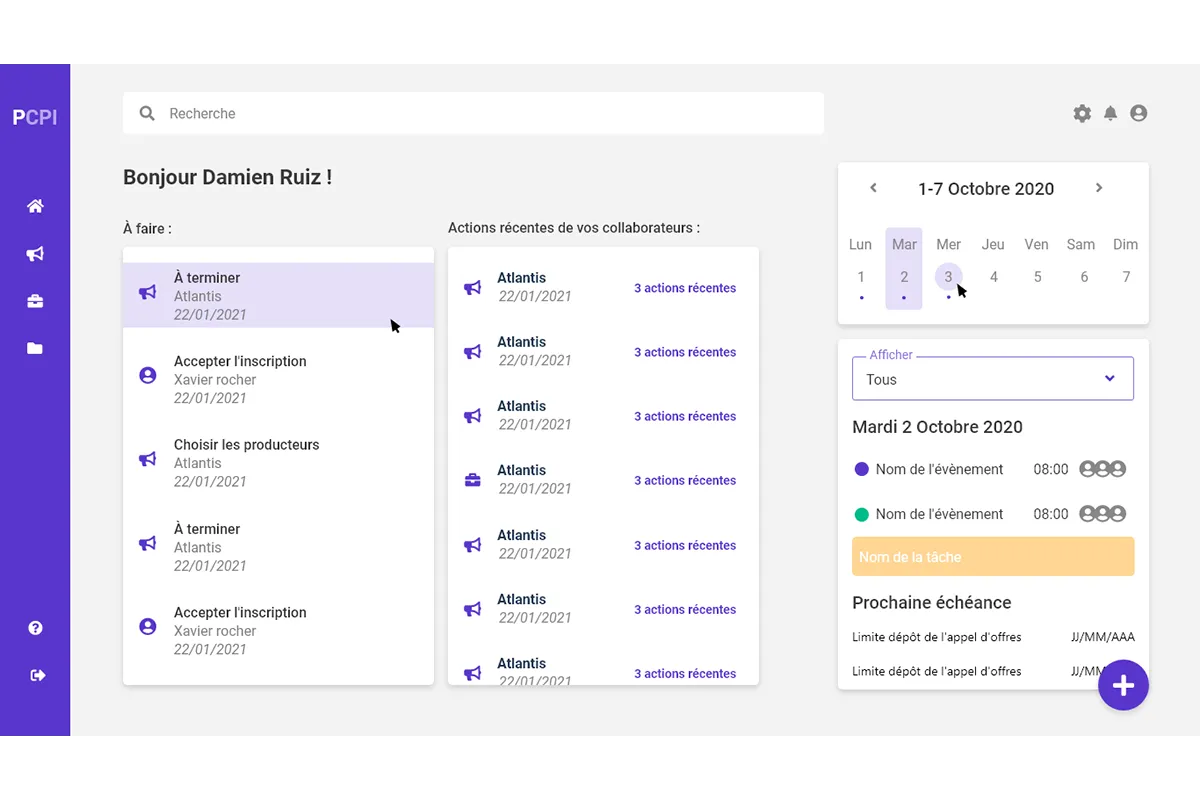 Interface pc de la PCPI