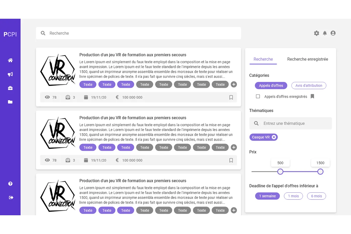 Interface pc de la PCPI