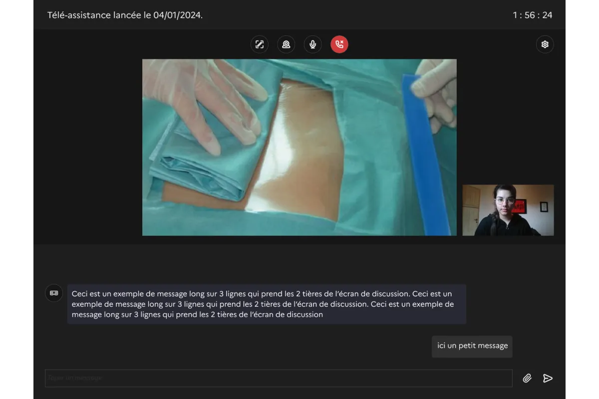 Interface de l'application sur tablette