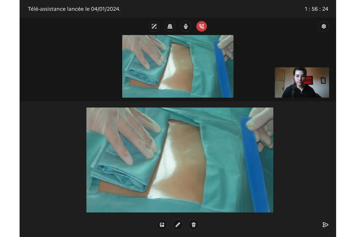 Interface de l'application sur tablette