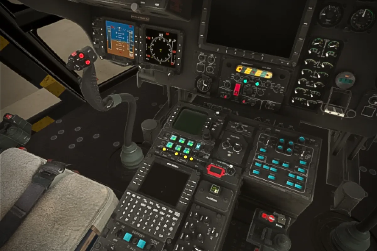 Cockpit de l'hélico en VR par thibault Jaouen