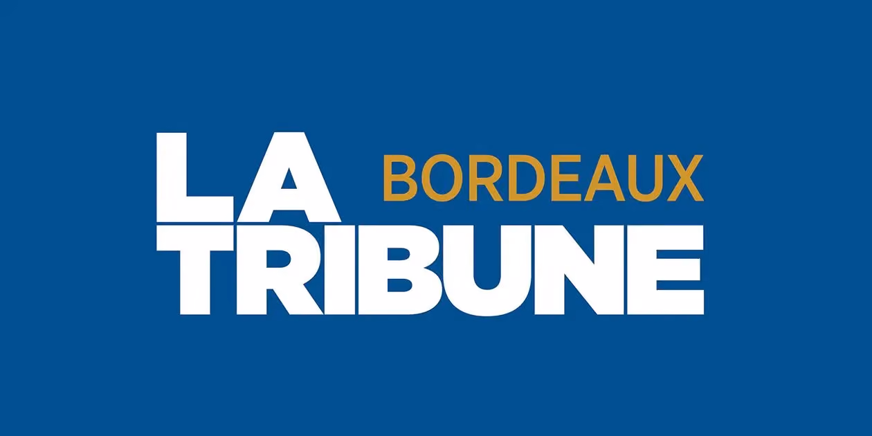 a blue and white logo
