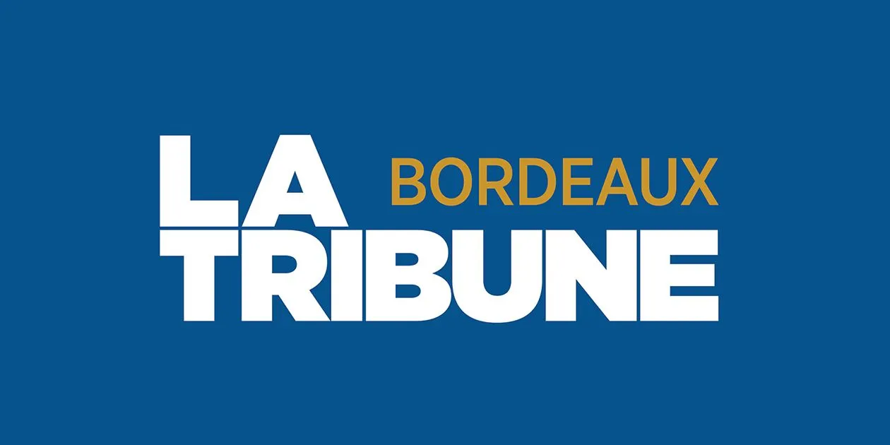 a blue and white logo