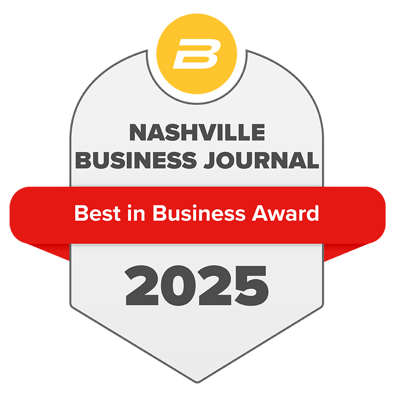 Nashville Business Journal 2025 Best in Business award seal