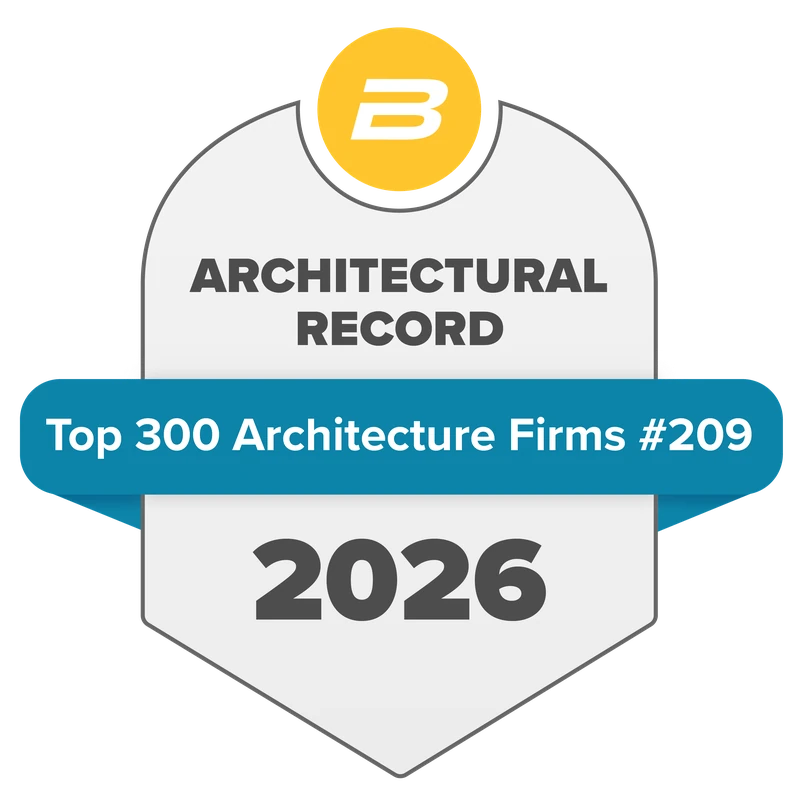 Architectural Record 2026 Top 300 Architecture Firms award seal