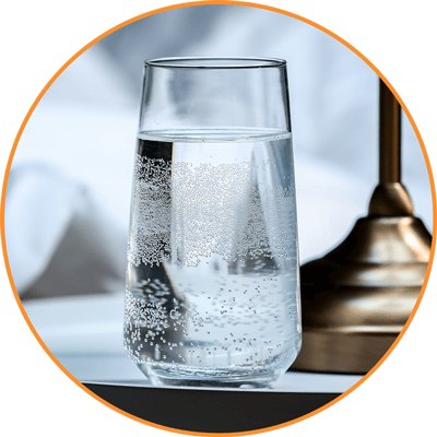 A glass of water