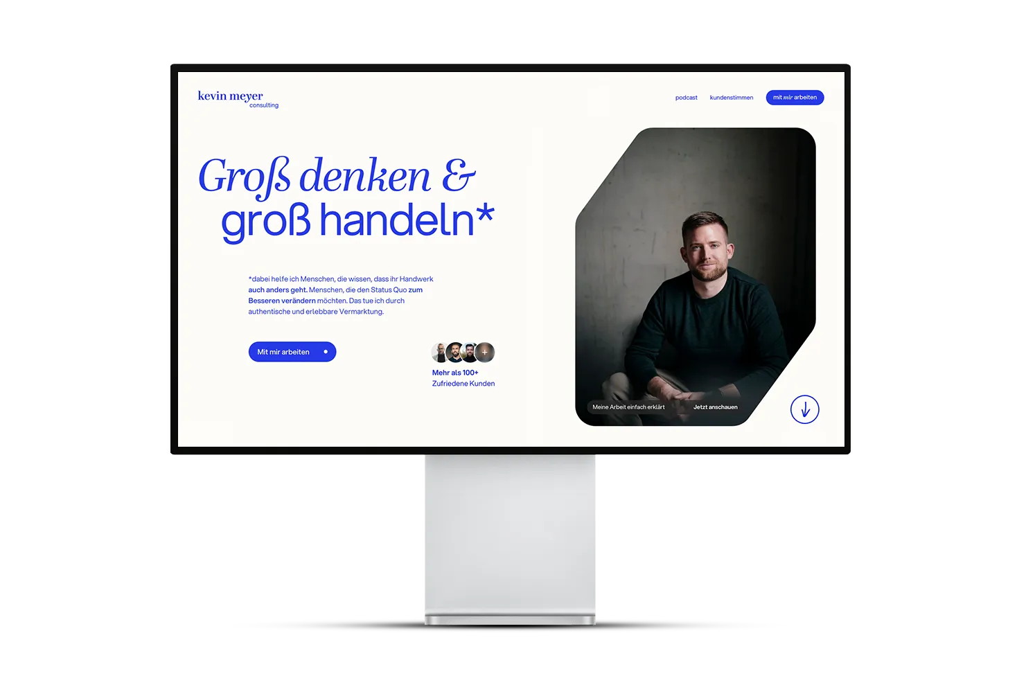 Desktop Website Referenz - im Bildschirm Mockup