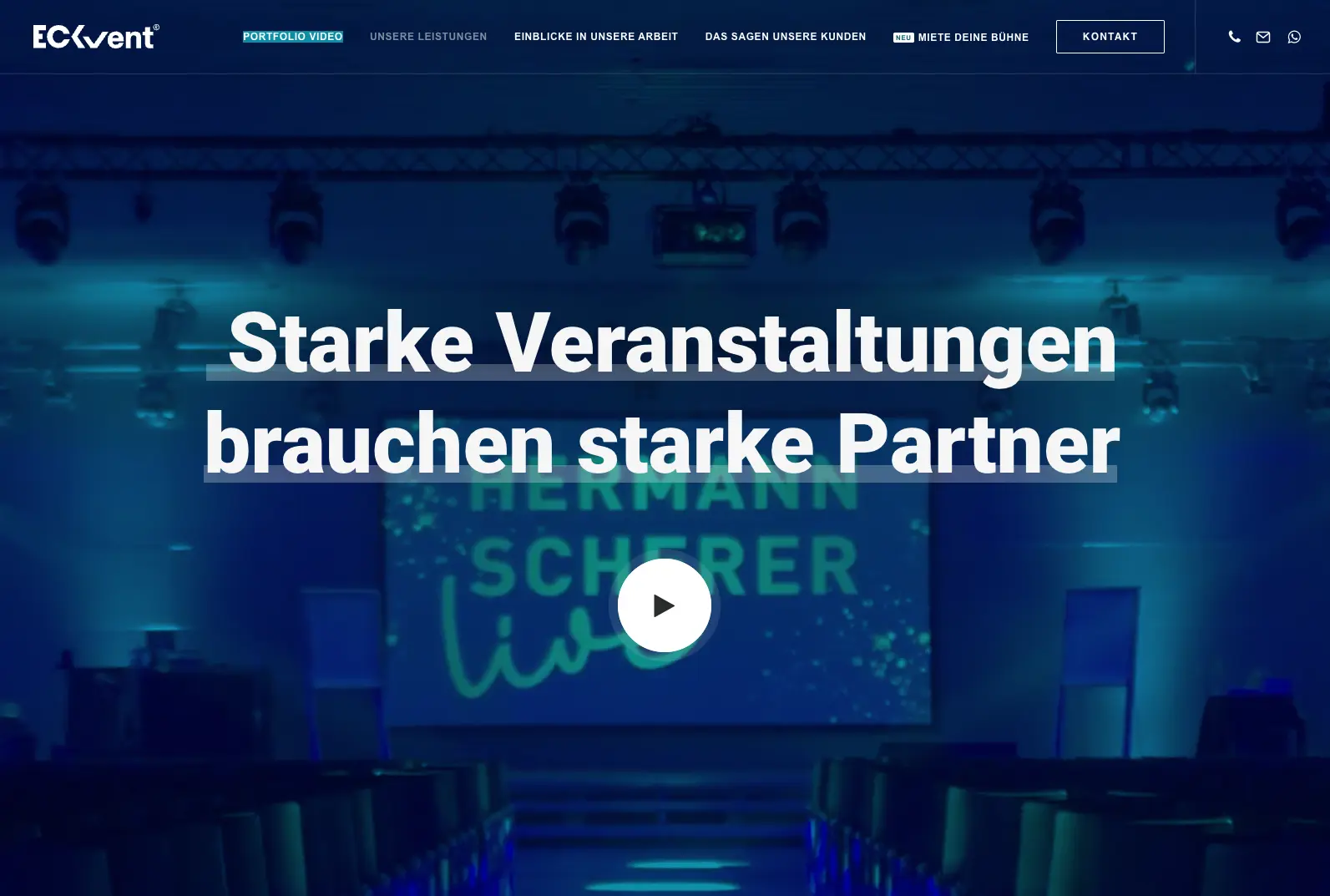 Showcase Unternehmenswebseite mit Video 