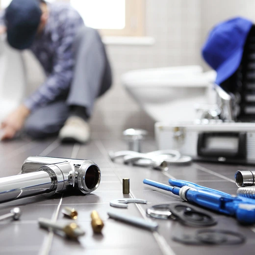 Plumber on site