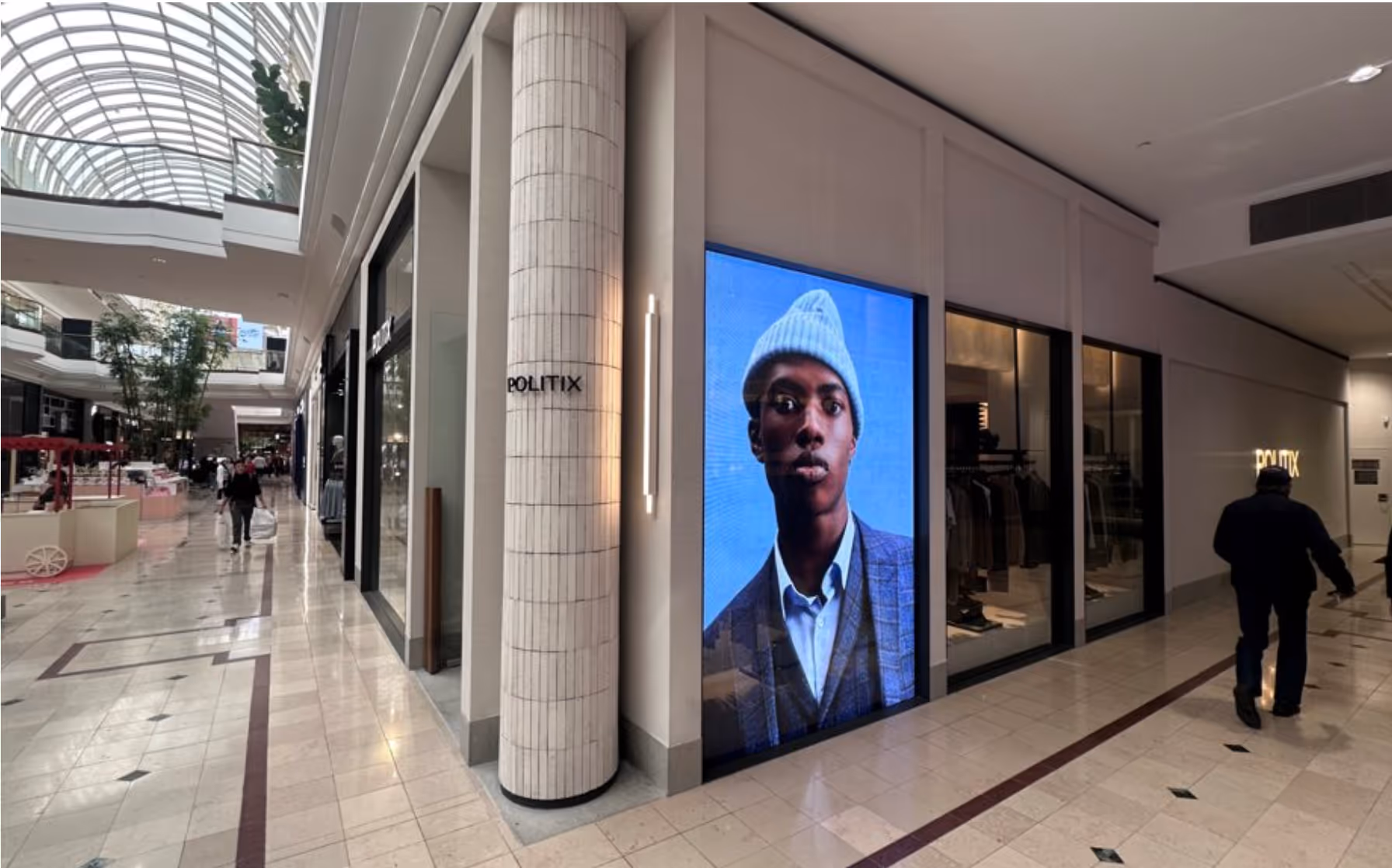 Politix, Chadstone Transparent LED Film Digital Signage