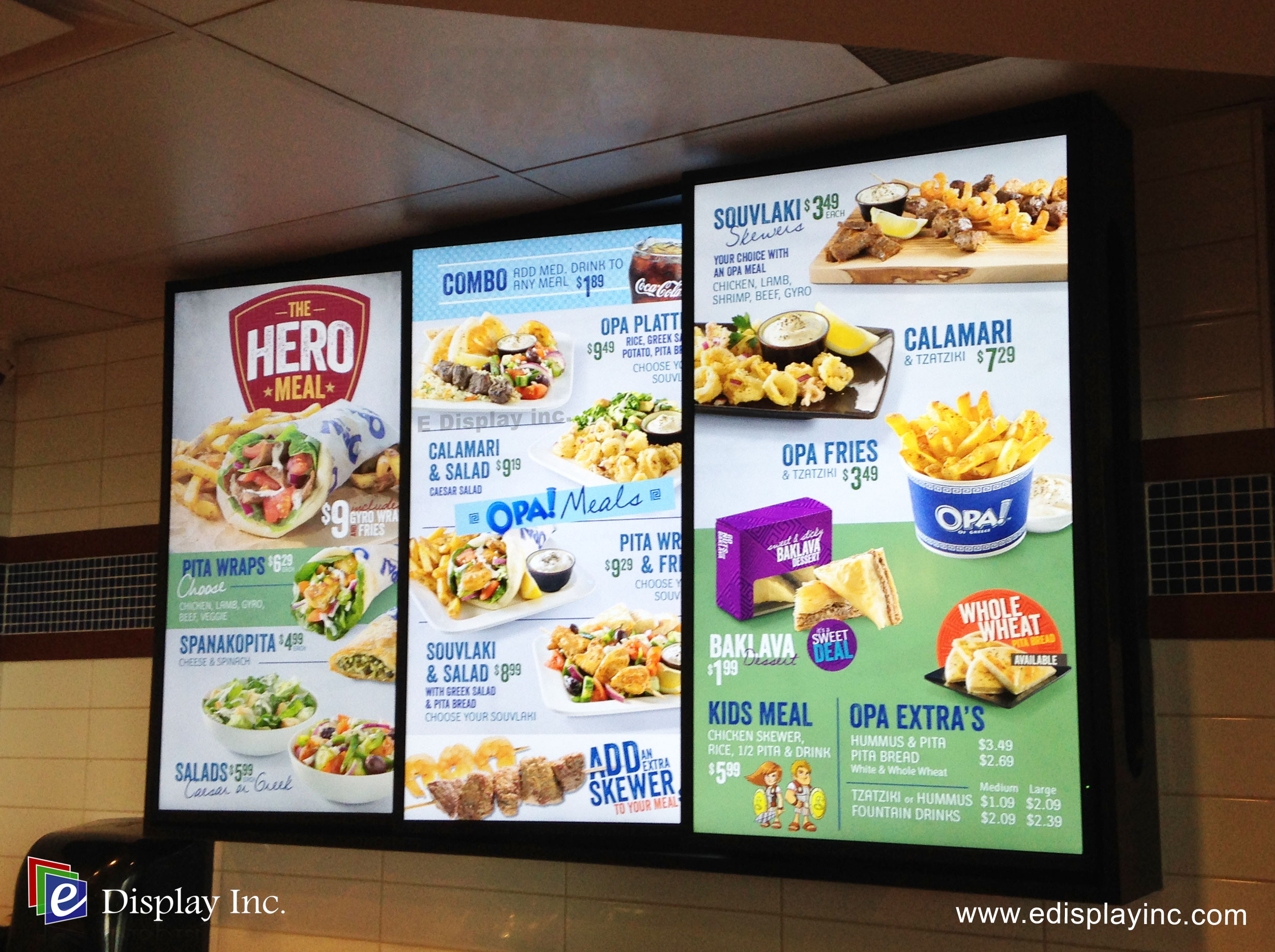 LCD Digital Menu Boards LED display gallery image 3 by onQ Digital
