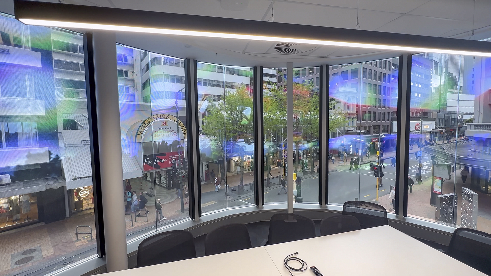 Westpac Wellington Transparent Curved LED Installation installation gallery image 5 by onQ Digital Group