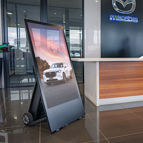 Outdoor 43" Battery Digital A-Frame Applications for Outdoor Battery Digital feature image by onQ Digital Group