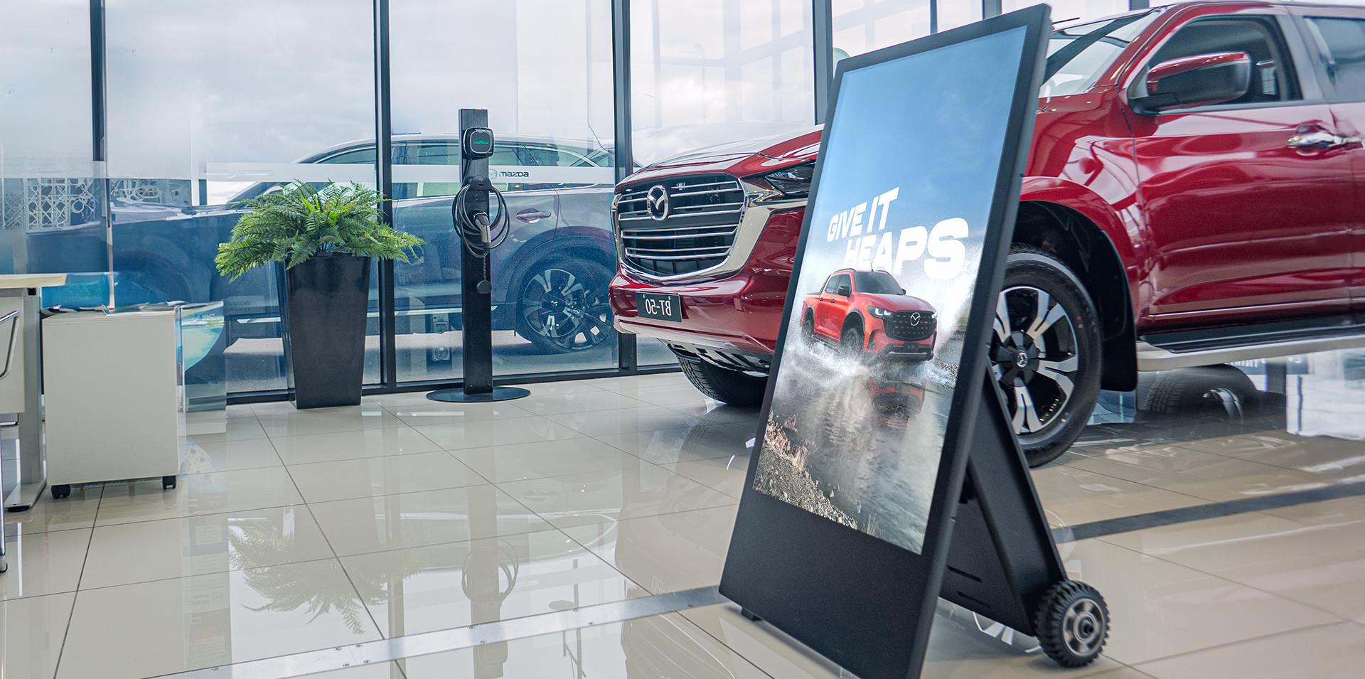 Outdoor 43" Battery Digital A-Frame product thumbnail by onQ Digital Group