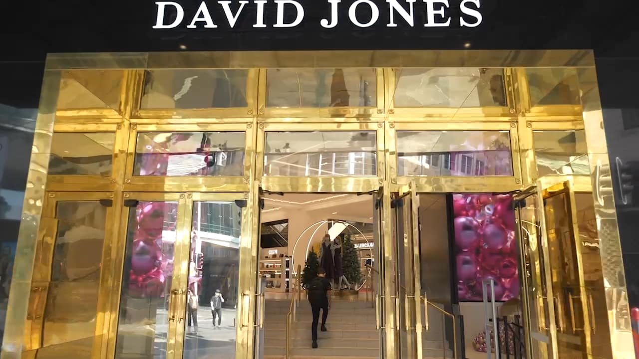 David Jones QEII Elizabeth street Sydney digital signage installation by onQ Digital Group