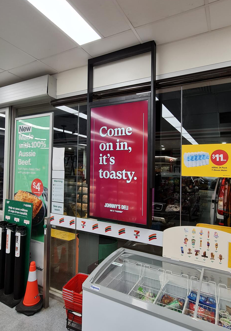 From Print Posters to Digital Signage: The Modern Retail Upgrade — 7-Eleven Storefront Digital Signage Upgrade installation gallery image 6 by onQ Digital Group