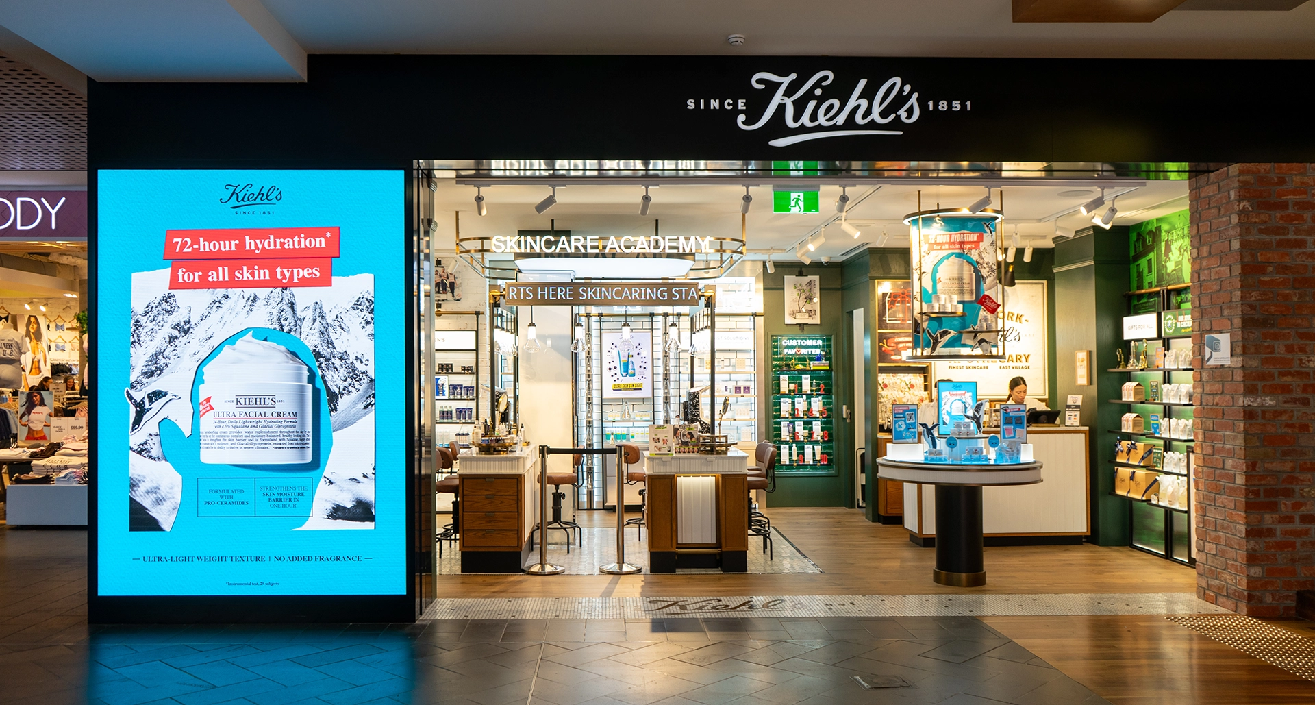 Kiehl's Digital Signage Experience Rollout digital signage installation by onQ Digital Group