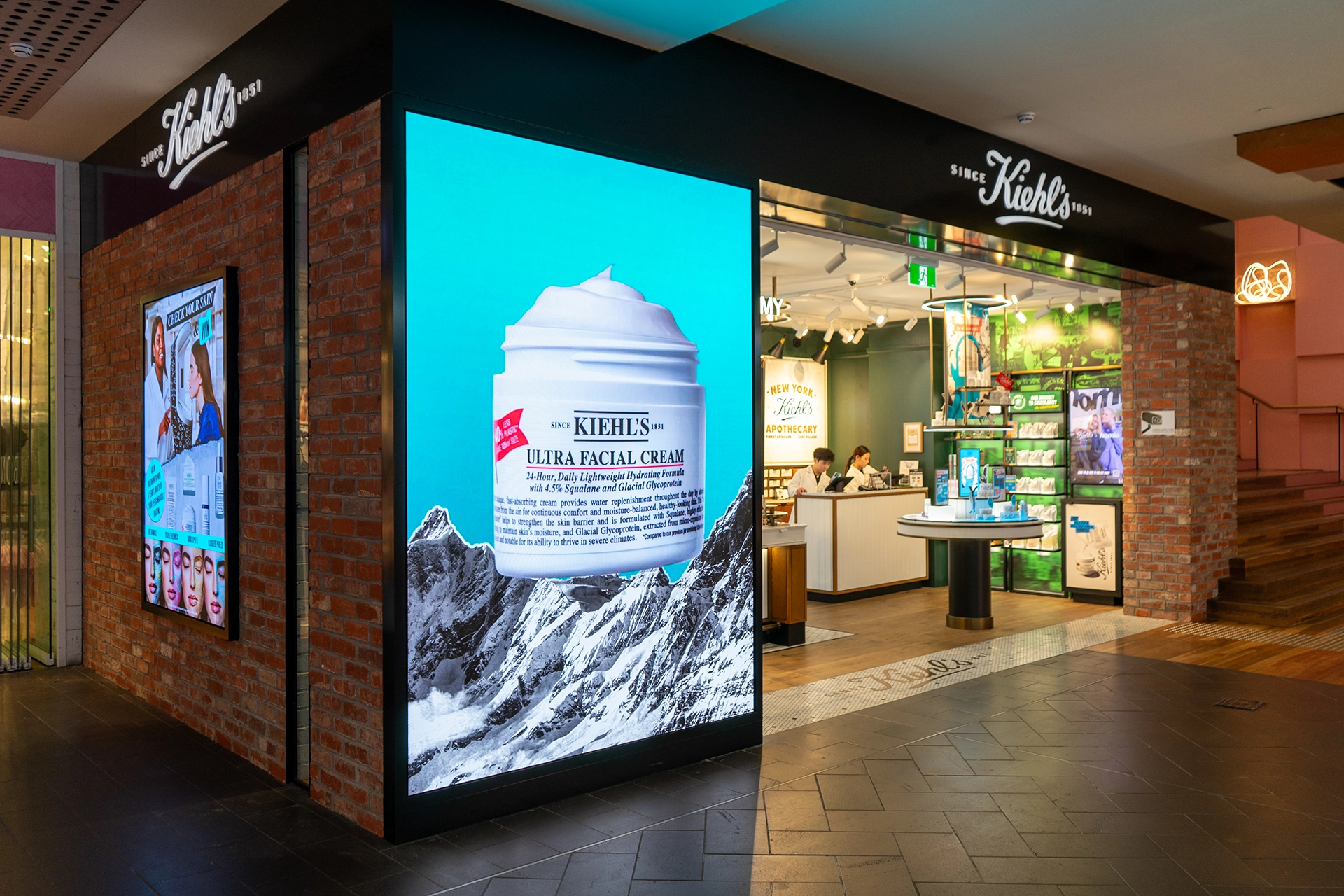 Unlocking the Potential of AI-Driven Digital Signage Experiences — Kiehl's Digital Signage Experience Rollout installation gallery image 3 by onQ Digital Group