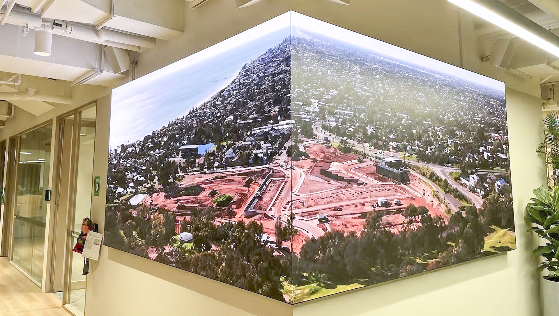 Villawood Properties L-Shaped LED Screen Installation installation gallery image 2 by onQ Digital Group