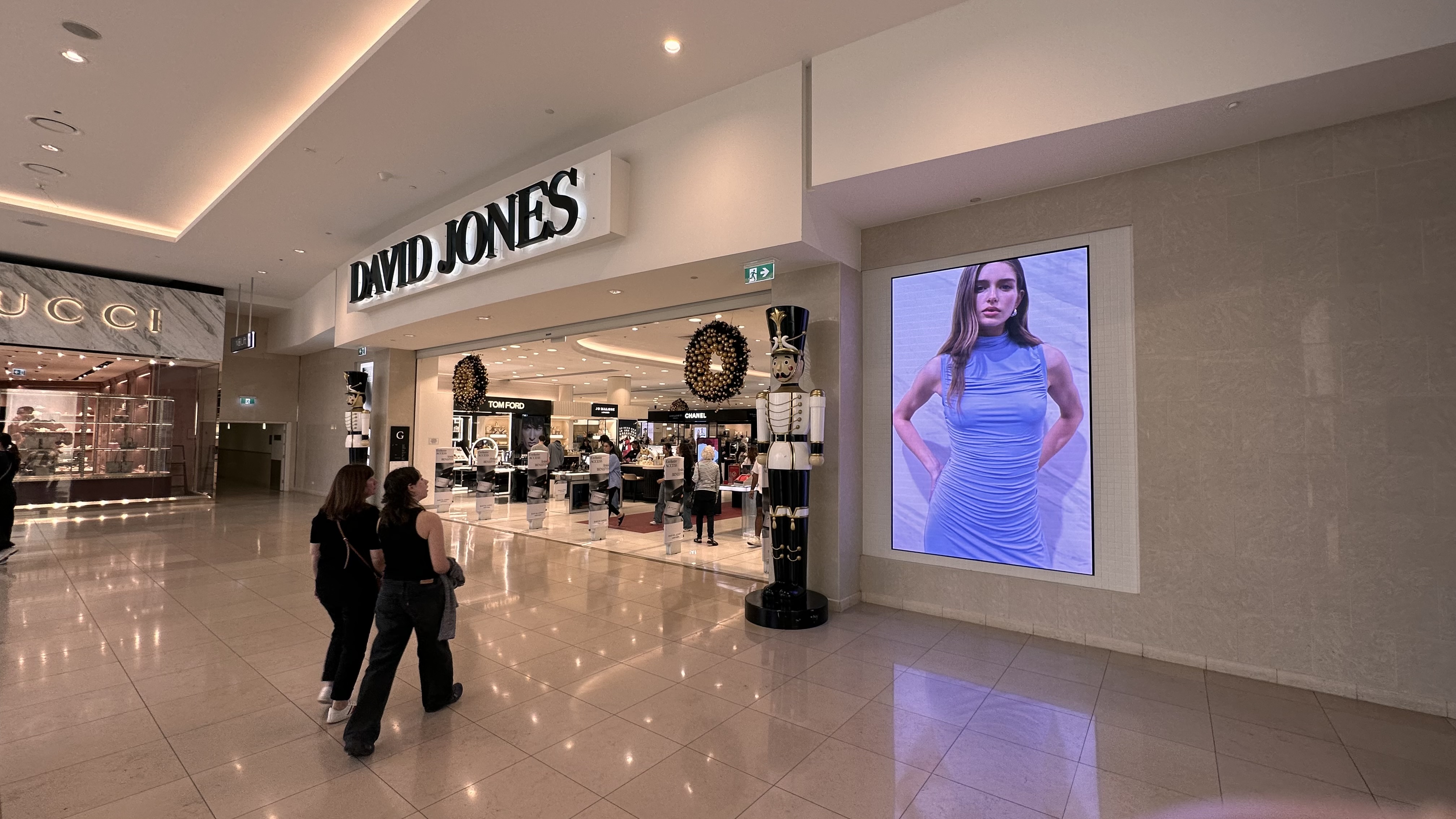 David Jones Chadstone Digital Signage Installation installation gallery image 2 by onQ Digital Group